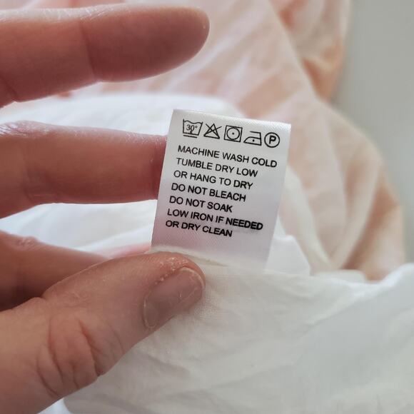 JESSAKAE Dress Womens Small Pink White Belted Tiered Maxi V Neck Toile Print - Picture 12 of 13